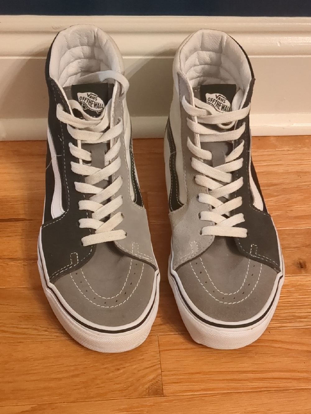 Vans Sk8-Hi High-Top Sneakers - Gray and Black